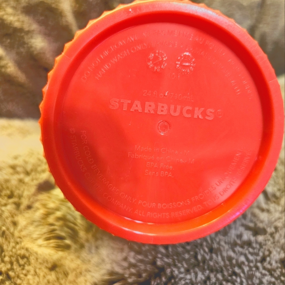 Starbucks Studded Tumbler Coral EUC - Picture 2 of 2